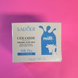 Ceramide Organic Pure Milk Face Cream - Blue and White